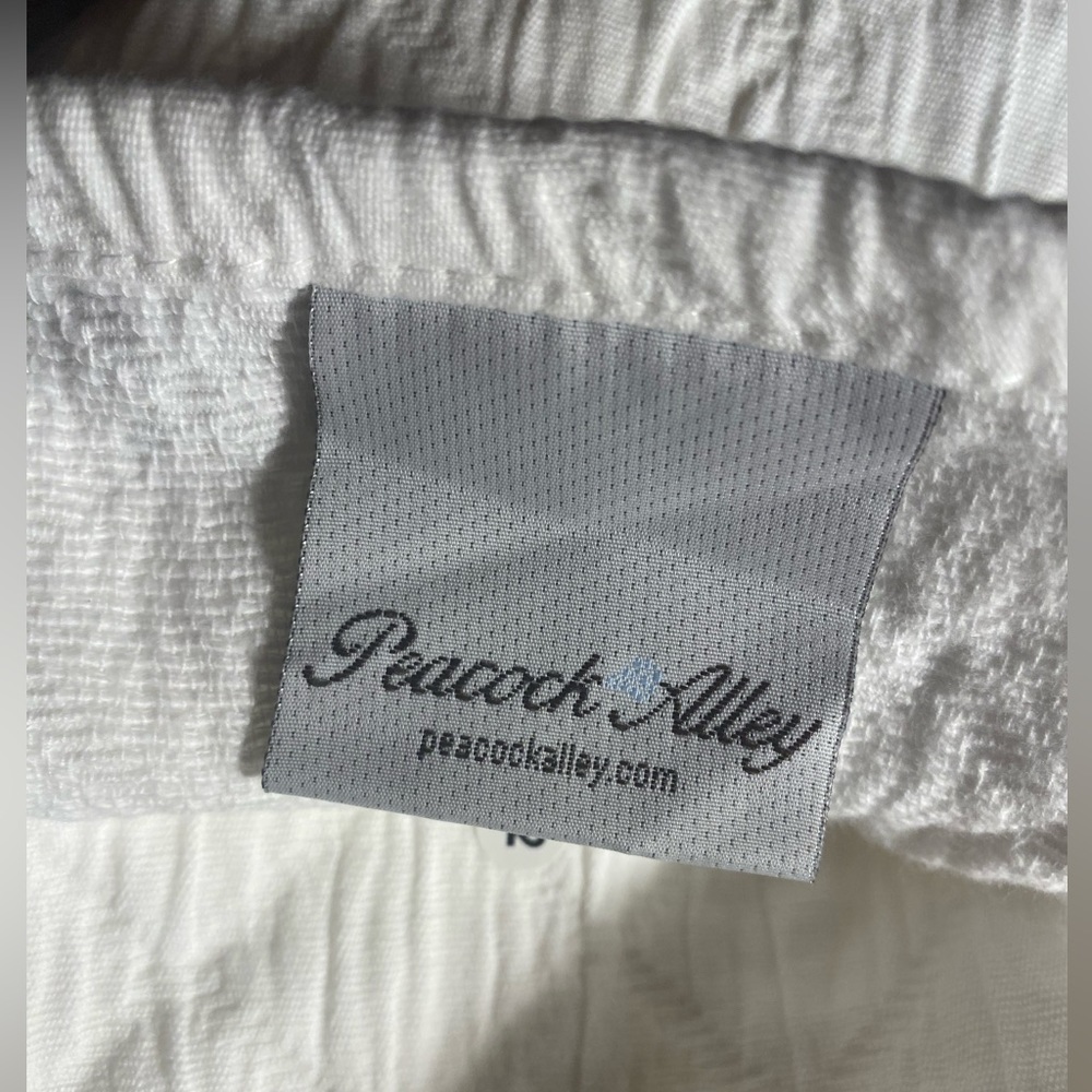 PEACOCK ALLEY Top Quality Organic Cotton KING PILLOW SHAMS NWOT White Quilted
